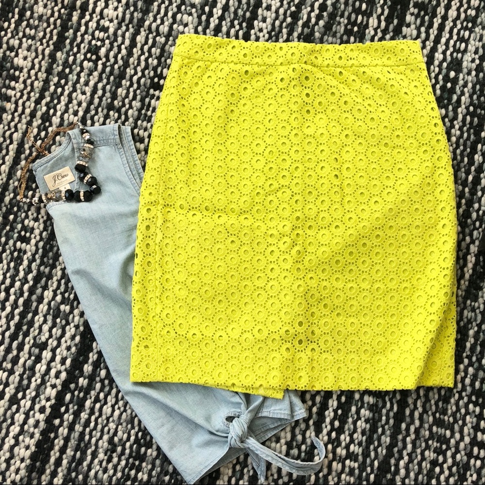 J.Crew No. 2 Pencil Skirt in Eyelet